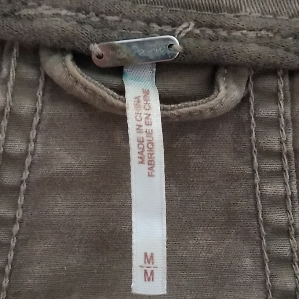 Free People Collapsing Snap Front Cotton Jacket Md - Picture 5 of 10